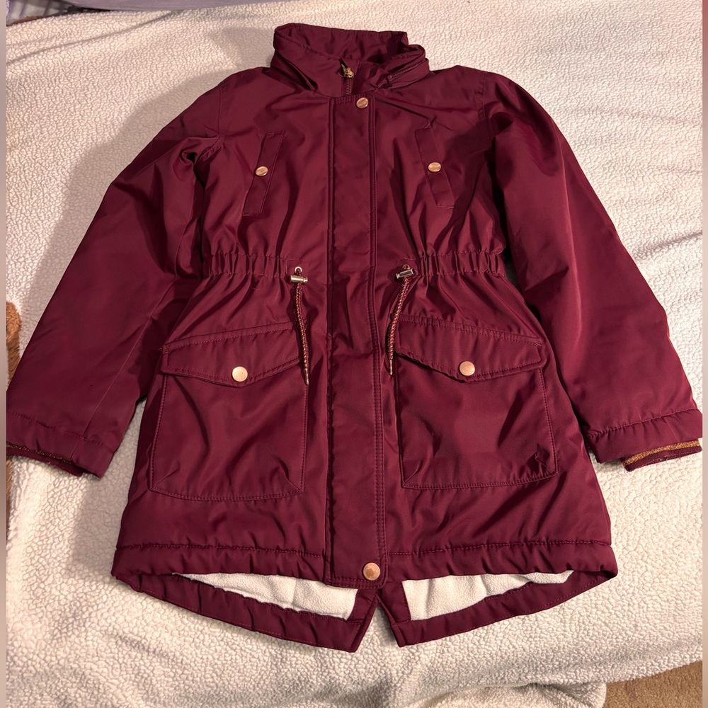 Children's Burgundy coat with Hood
